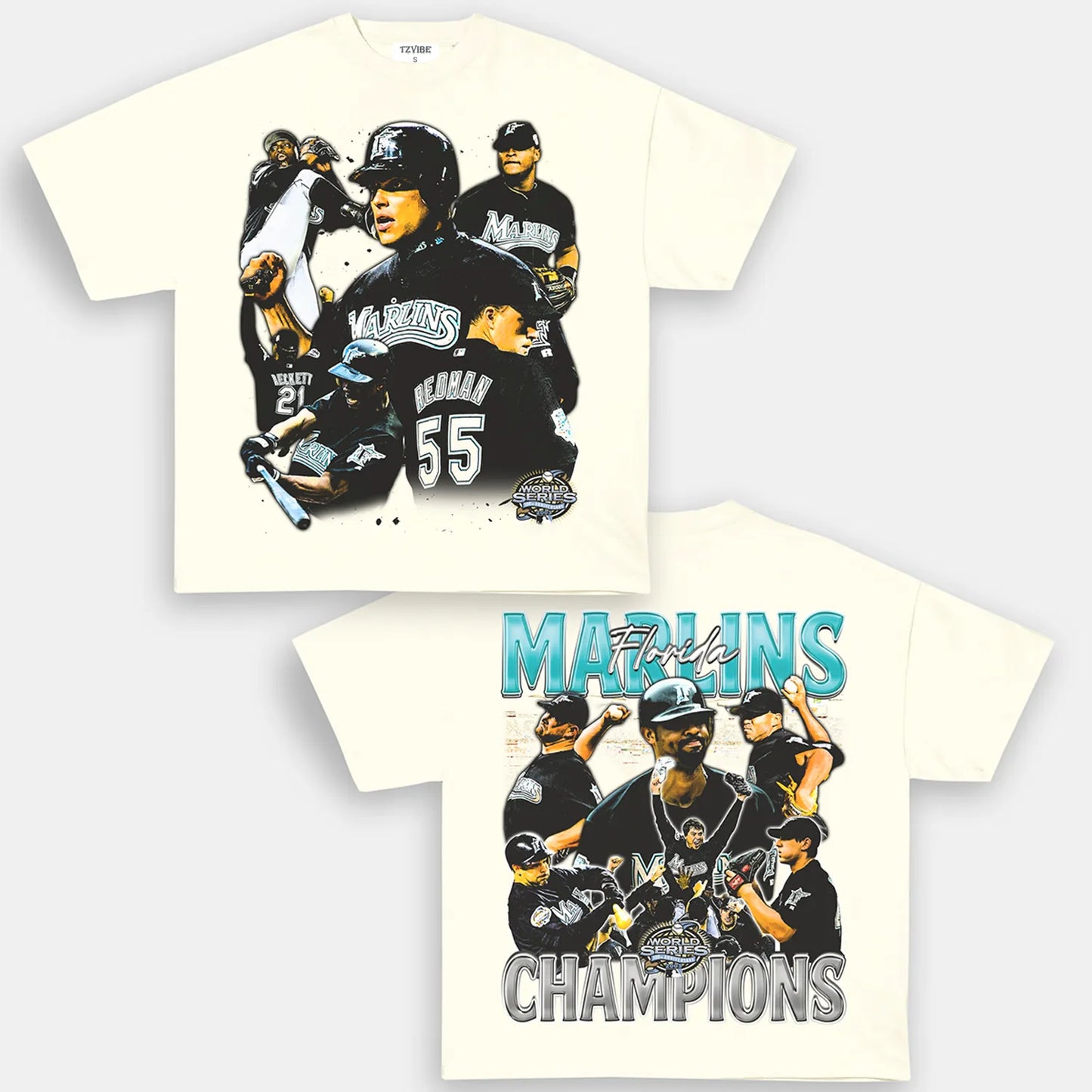 2003 WORLD SERIES CHAMPS MARLINS TEE - DS