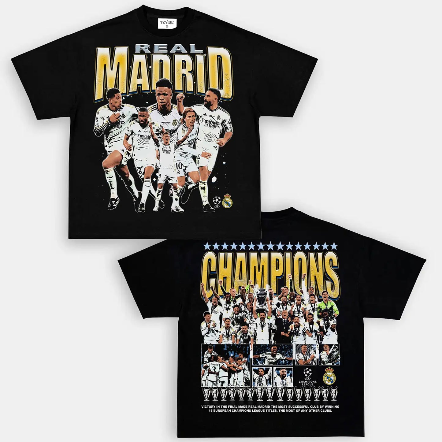2024 UCL CHAMPS - REAL MADRID TEE - DS