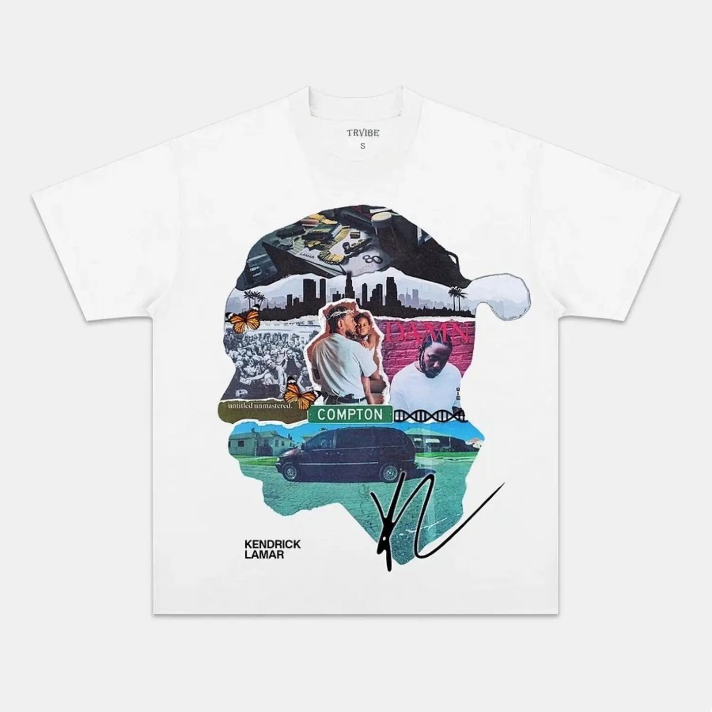 KENDRICK LAMAR & HEAD COLLAGE TEE