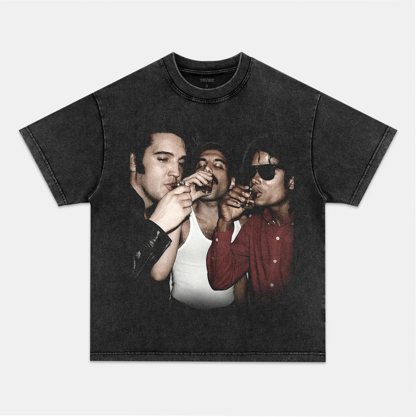 MICHAEL JACKSON, FREDDIE MERCURY AND ELVIS PRESLEY V200 TEE