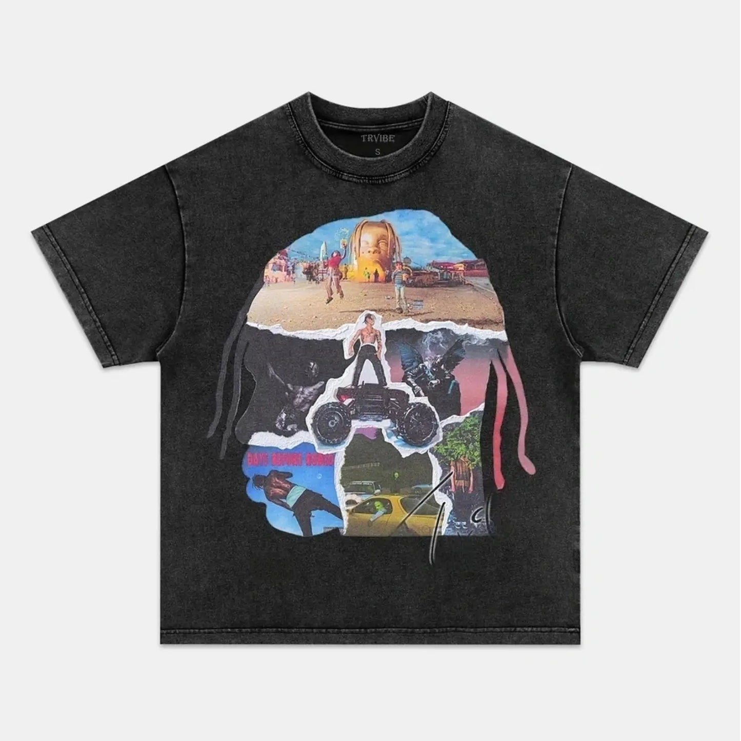 TRAVIS SCOTT & HEAD COLLAGE TEE