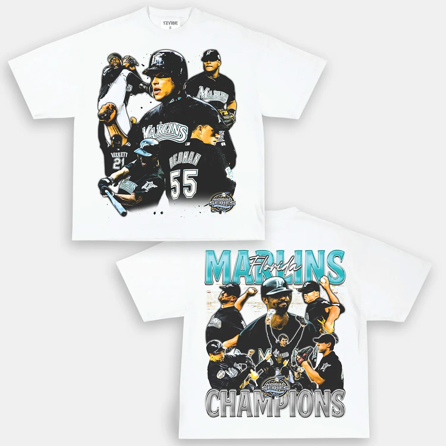 2003 WORLD SERIES CHAMPS MARLINS TEE - DS