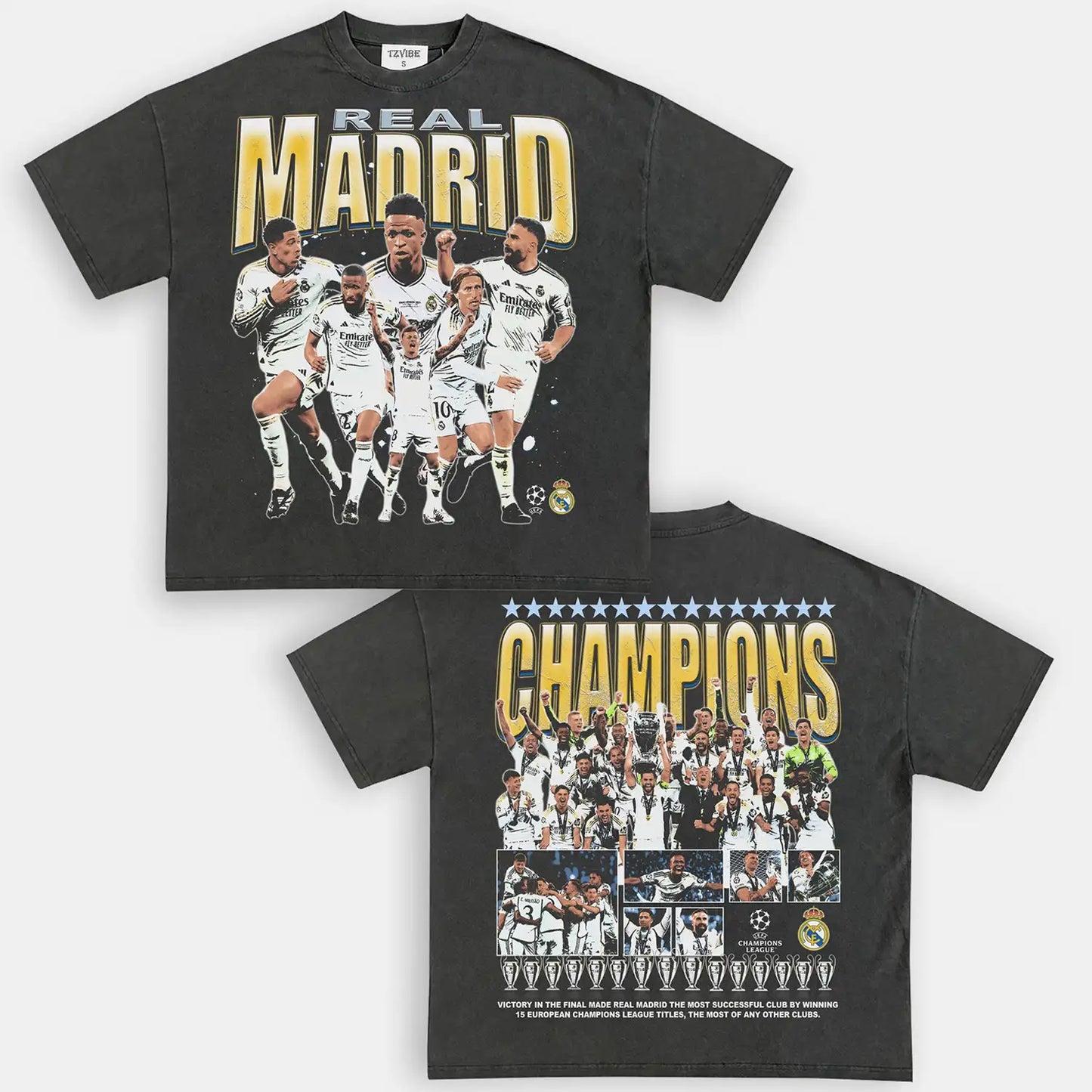 2024 UCL CHAMPS - REAL MADRID TEE - DS