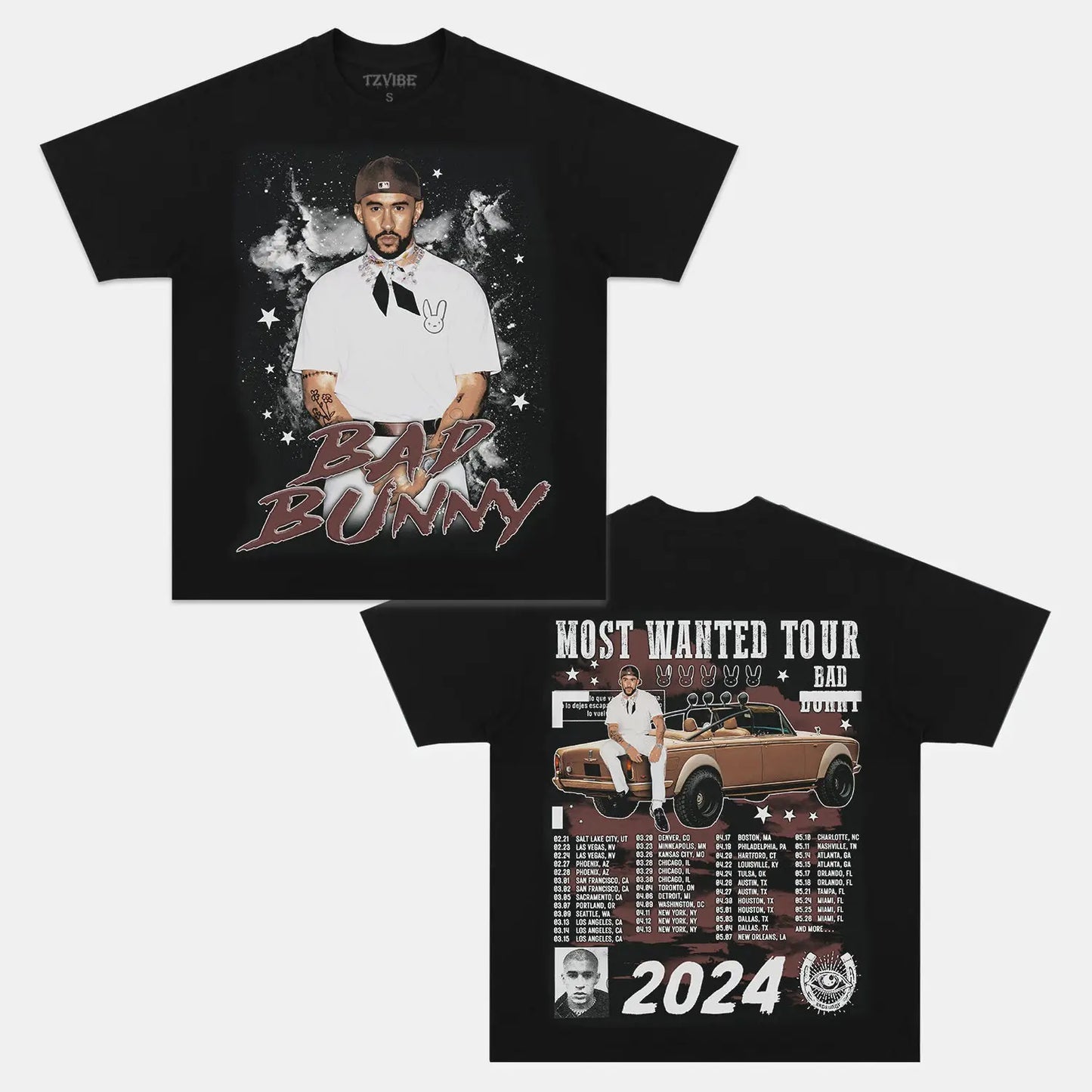 BAD BUNNY MOST WANTED TOUR V2 TEE - DS