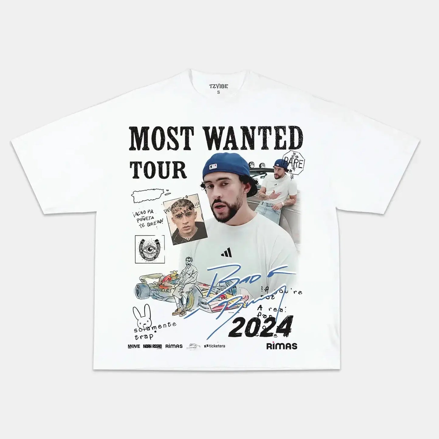 BAD BUNNY 2024 MOST WANTED TOUR TEE