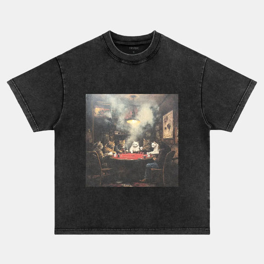 GAMBLING TABLE CAT T-SHIRT