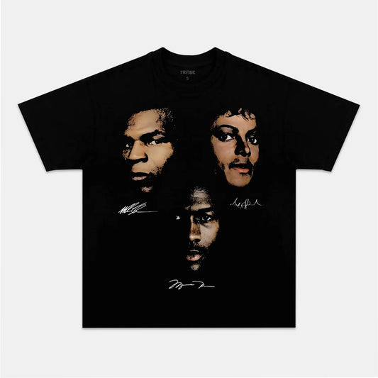 MICHAEL JACKSON MICHAEL JORDAN MIKE TYSON V208 TEE