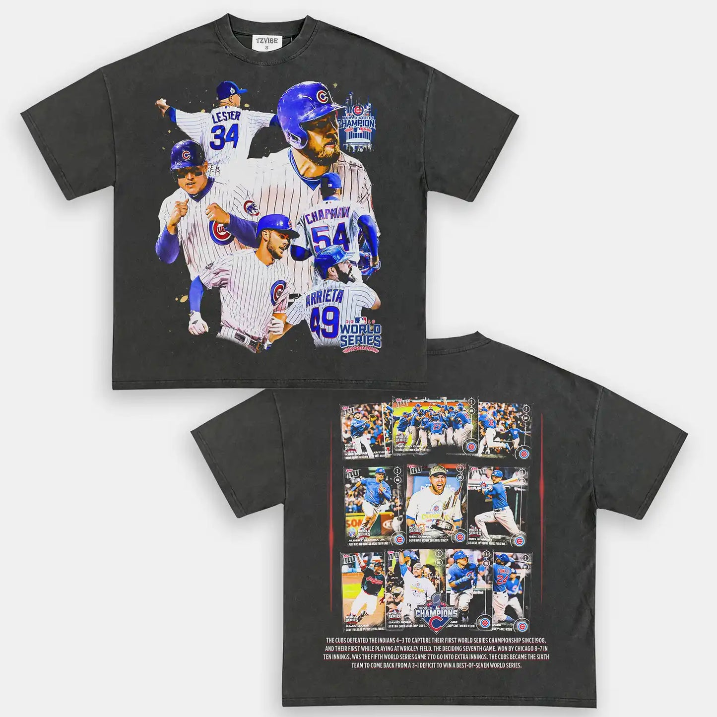 2016 WORLD SERIES CHAMPS - CUBS TEE - DS