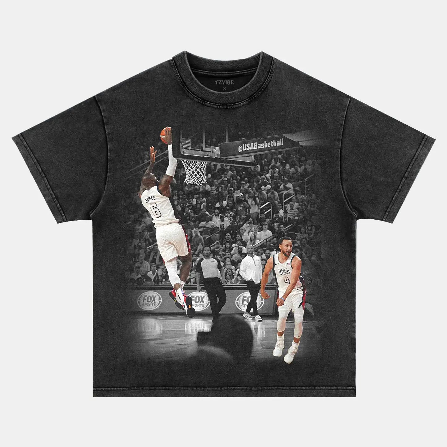 VINTAGE V2 TEE  LEBRON JAMES AND STEPHEN CURRY